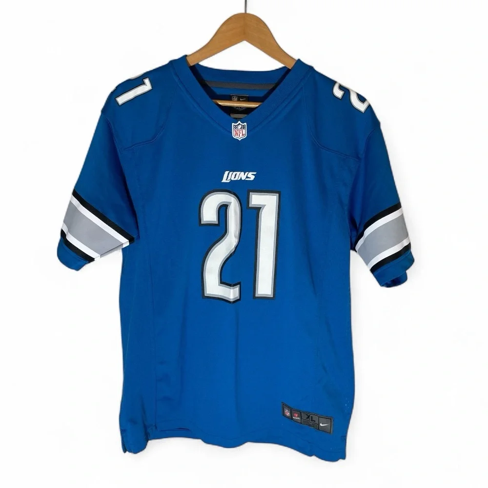 C10- Detroit Lions XL 18/20 Nike Youth Blue & White Jersey NFL